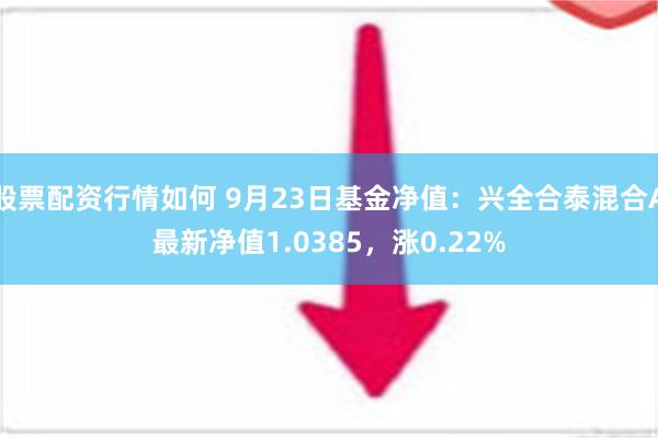 股票配资行情如何 9月23日基金净值：兴全合泰混合A最新净值1.0385，涨0.22%