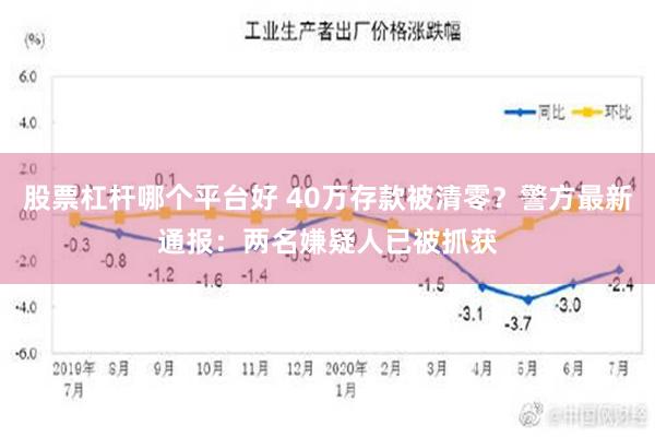 股票杠杆哪个平台好 40万存款被清零？警方最新通报：两名嫌疑人已被抓获