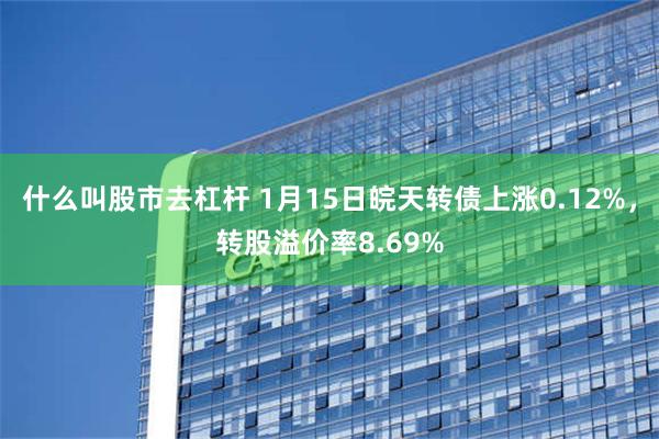 什么叫股市去杠杆 1月15日皖天转债上涨0.12%，转股溢价率8.69%